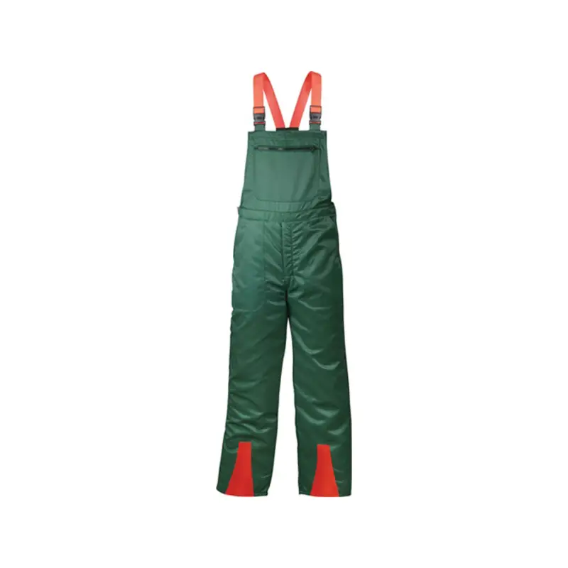 Sonderangebot FELDTMANN Schnittschutzlatzhose FICHTE grün / rot Gr. 54 - 22772-54