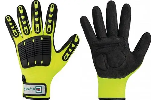 Markenprodukt ELYSEE 1 Paar Handschuhe Resistant leuchtend gelb / schwarz Gr. 10 - 0881-10H
