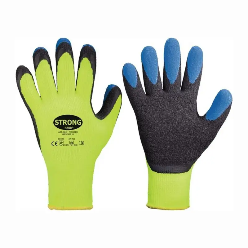 Garantierte Lieferung STRONGHAND Handschuhe Forster neon-gelb / blau EN 388 EN 511 PSA II Gr. 10 - 0242-10H