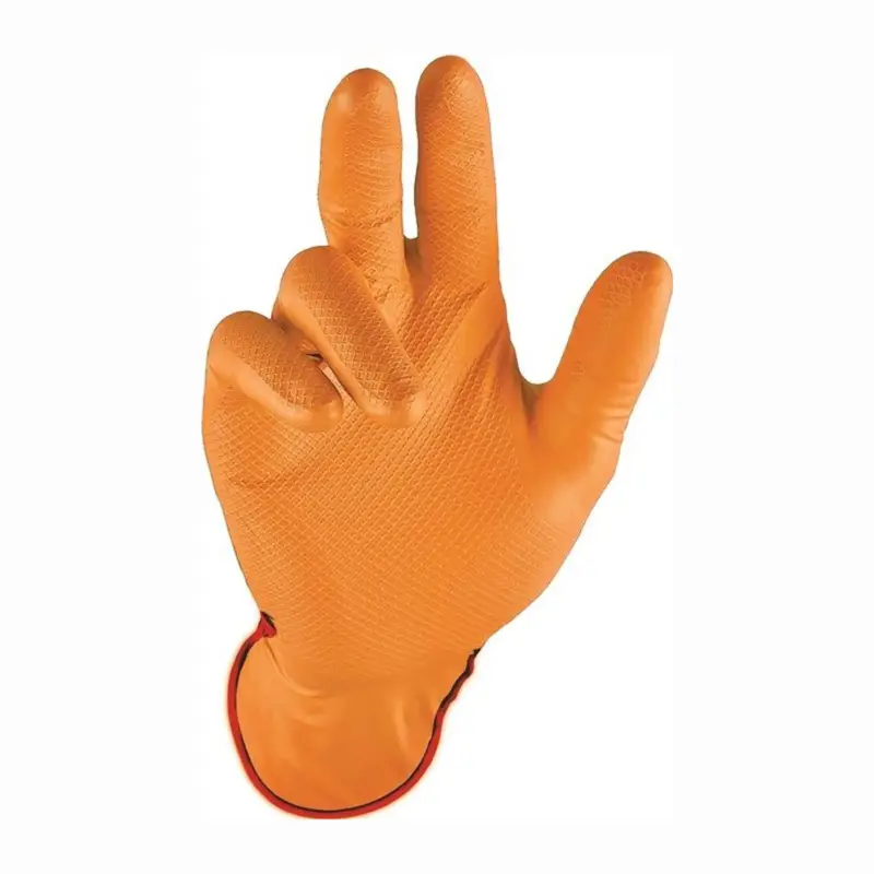 50x STRONGHAND Einweghandschuh Grip orange EN 388 EN 374 PSA III Gr. 8 - 0424-7-8 Abverkauf