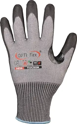 OPTIFLEX Schnittschutzhandschuhe TUCSON grau / schwarz EN388 / EN420 PSA II Gr. 9 - 0856-09H Knallerangebot