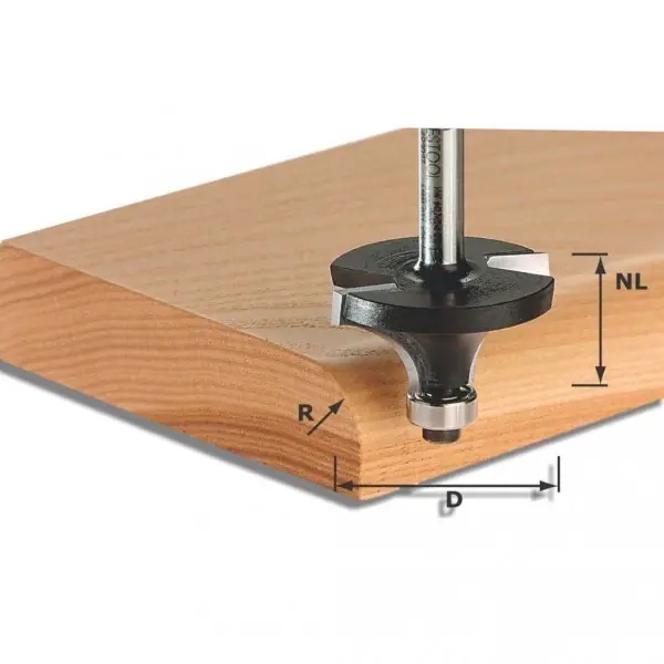 FESTOOL Abrundfräser HW Schaft 8 mm HW S8 D28,7/R8 KL Nr. 491014 Echt