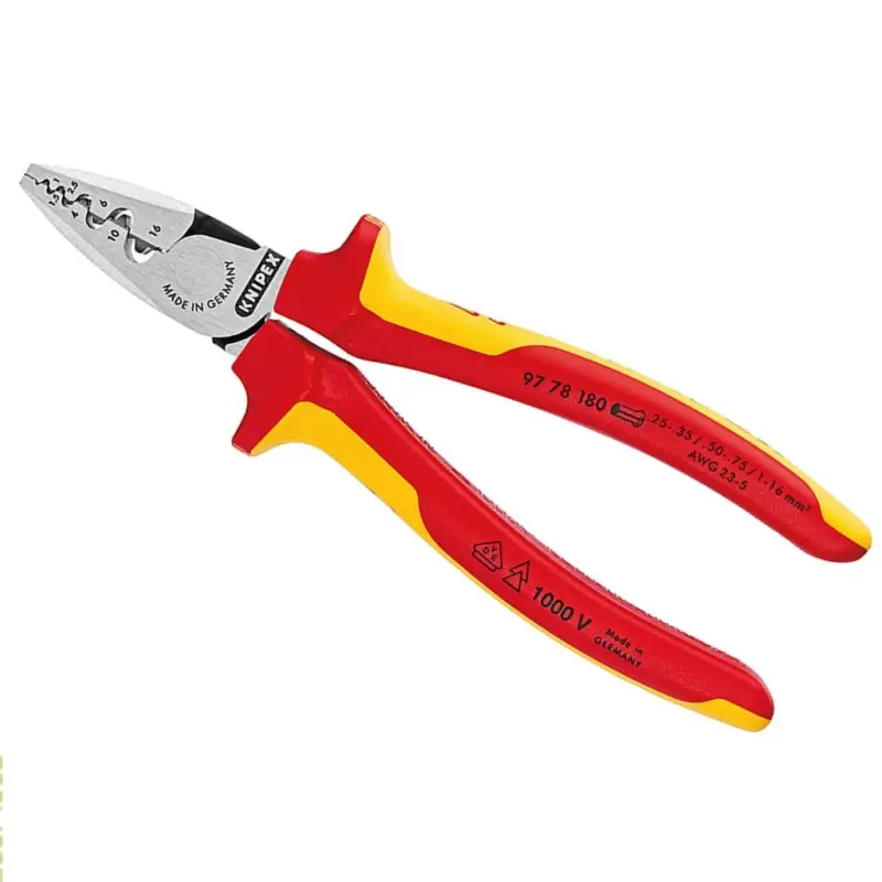 KNIPEX Crimpzange für Aderendhülsen 180 mm 9778180 Schneller Versand