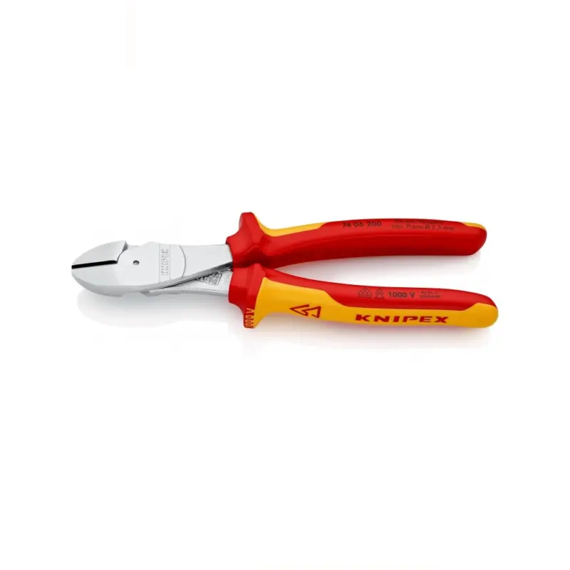 Knipex Kraft-Seitenschneider VDE isoliert 200 mm Seitenschneider Zange 7406200 Finale Aktion