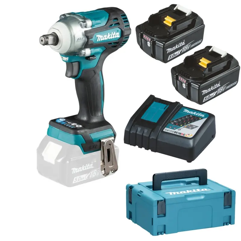 Makita Akku Schlagschrauber DTW300RTJ 18V 330 Nm 2x 5.0 Ah Ladegerät Makpac Ausverkauf