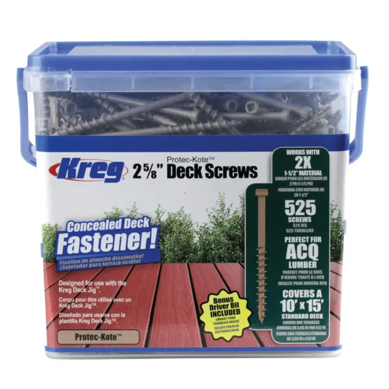 Kreg Protec-Kote Terrassenschrauben SDK-C262W-525 67mm Terrassendielen Flachkopf Top-Preis