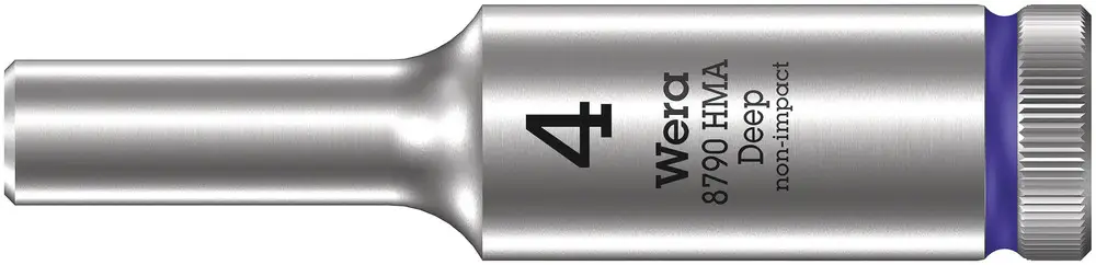 Wera 8790 HMA Deep Steckschlüsseleinsatz mit 1/4"-Antrieb, 4 x 50 mm Must-Have