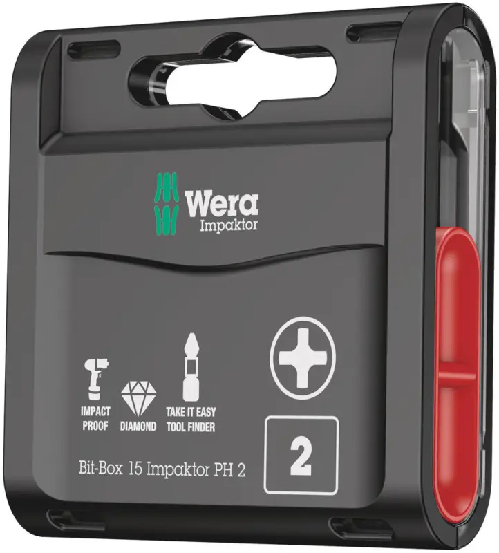 Wera Bit-Box 15 Impaktor PH, PH 2 x 25 mm, 15-teilig 05057752001 Super-Preis