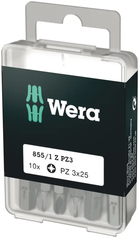 Wera 855/1 Z DIY Bits, PZ 3 x 25 mm, 10-teilig 05072405001 Markenware