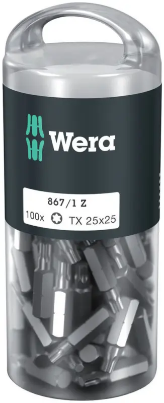 Zertifiziert Wera 867/1 TORX® DIY 100, TX 25 x 25 mm, 100-teilig