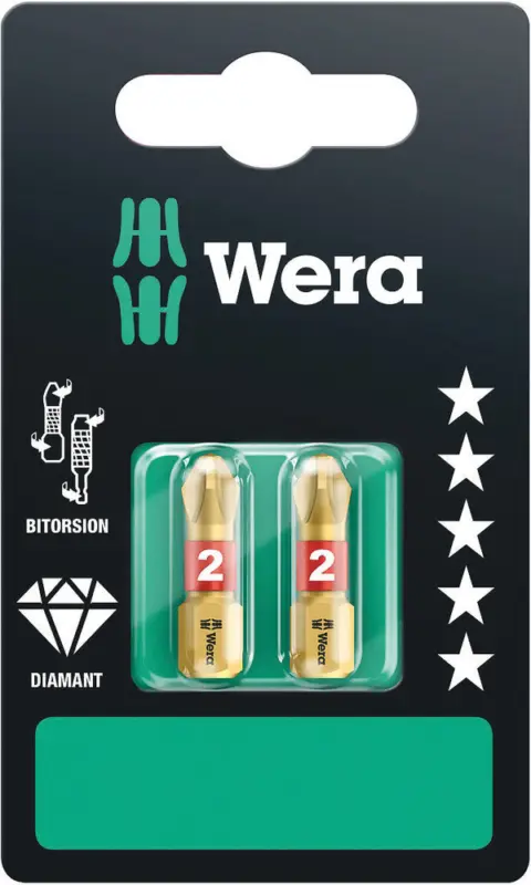 Knallerangebot Wera 851/1 BDC SB Bits, PH 2 x 25 mm, 2-teilig 05073335001