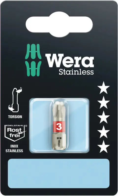 Top-Angebot Wera 3851/1 TS SB Bits, Edelstahl, PH 3 x 25 mm 05073612001