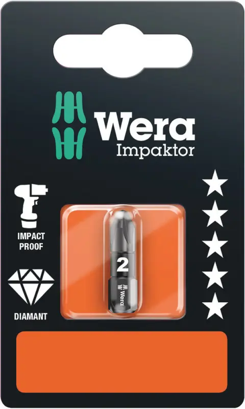 Wera 855/1 IMP DC SB Impaktor Bits PZ 2 x 25 mm 05073921001 Finale Aktion