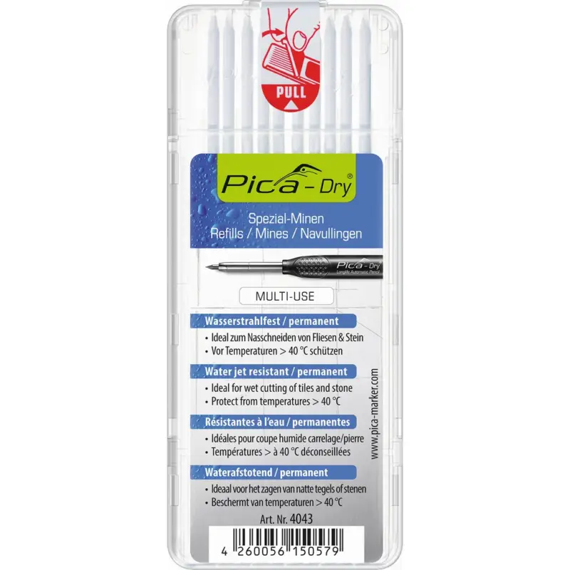 Pica DRY Spezialminen weiß 4043 MULTI-USE Wasserstrahlfest permanent Ersatzminen Rabatt