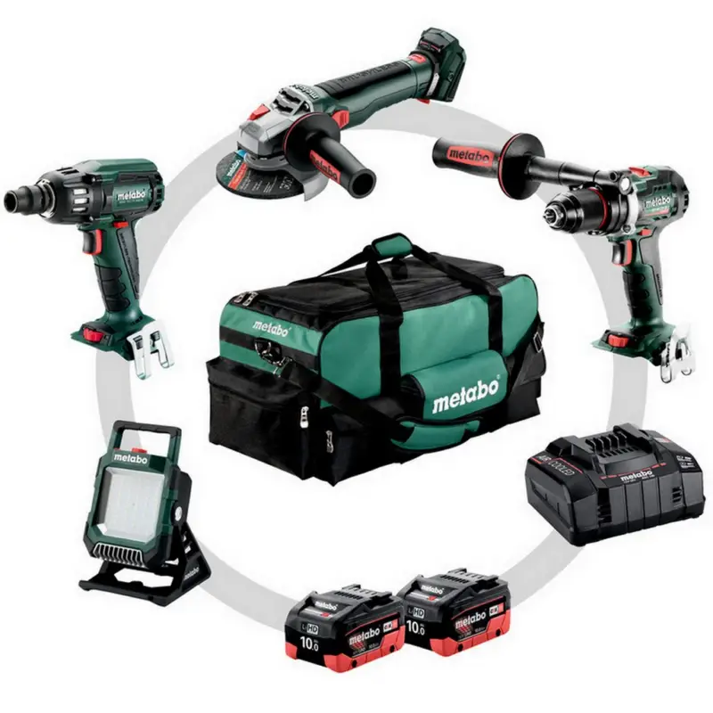 Metabo Akku Maschinen Combo Set Schrauber Schleifer Strahler 4.3.2 18V 685209000 Knallerangebot