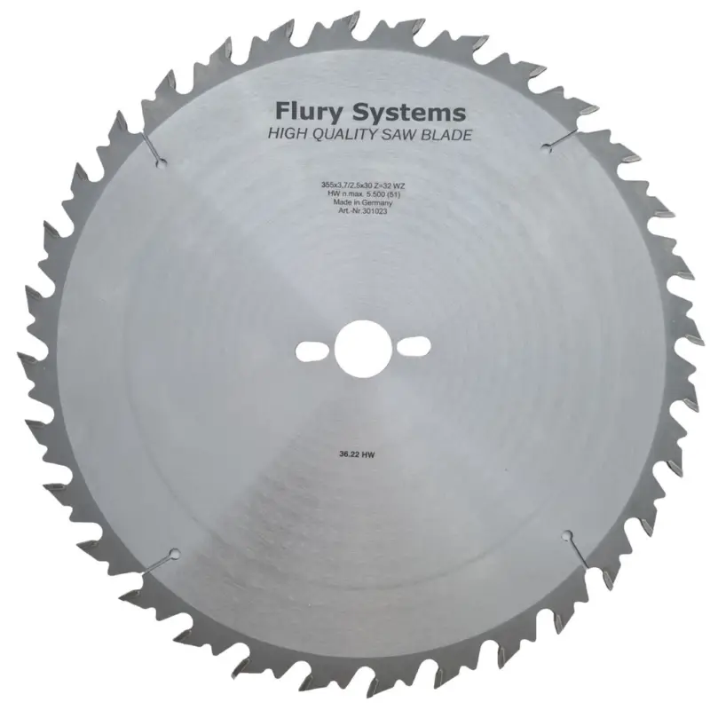 Flury Kreissägeblatt Zimmerei Kreissäge MKS 125 355x3,5/2,5x30 Z32 WZ LWZ 301023 Direkt Vom Hersteller