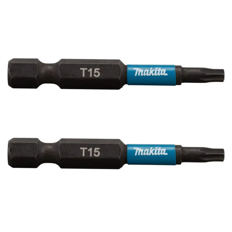 Makita Bit T15 Impact Black 2 Stück 50 mm 1/4 Zoll Sechskantaufnahme B-63775 Top-Seller