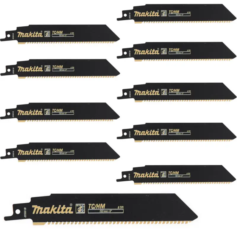 Top-Angebot Makita Reciproblatt Reciprosäge Säge 152x1,25mm 8TPI 10Stk Rettung B-55572-10
