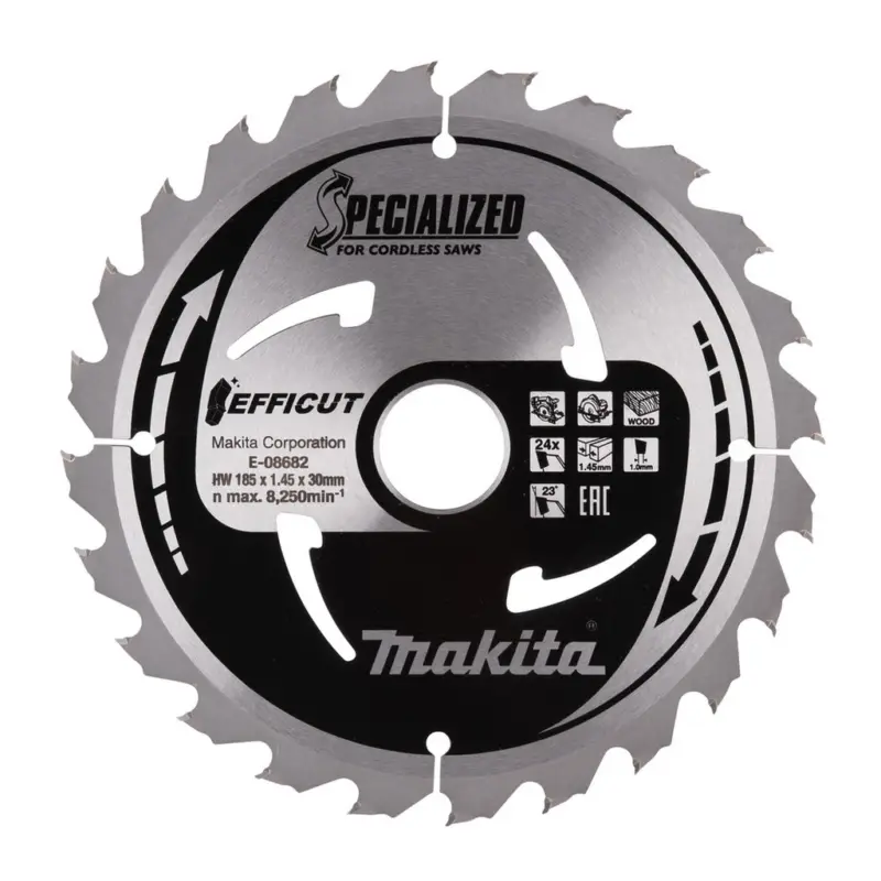 Direktkauf Makita Sägeblatt 185x1,45x30mm 24Z EFFICUT Holz Akku Handkreissäge E-08682