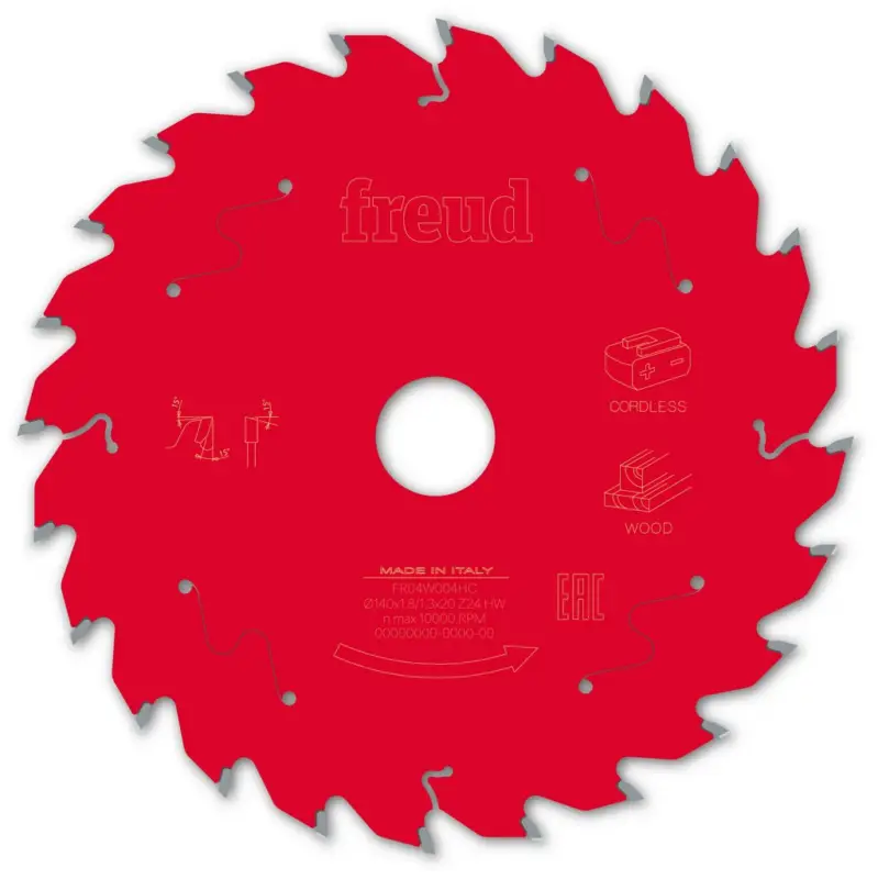 Jetzt Bestellen Freud Kreissägeblatt FR04W004HC 140x20x1,8/1,3mm Z24 Akku Handsäge F03FS10045