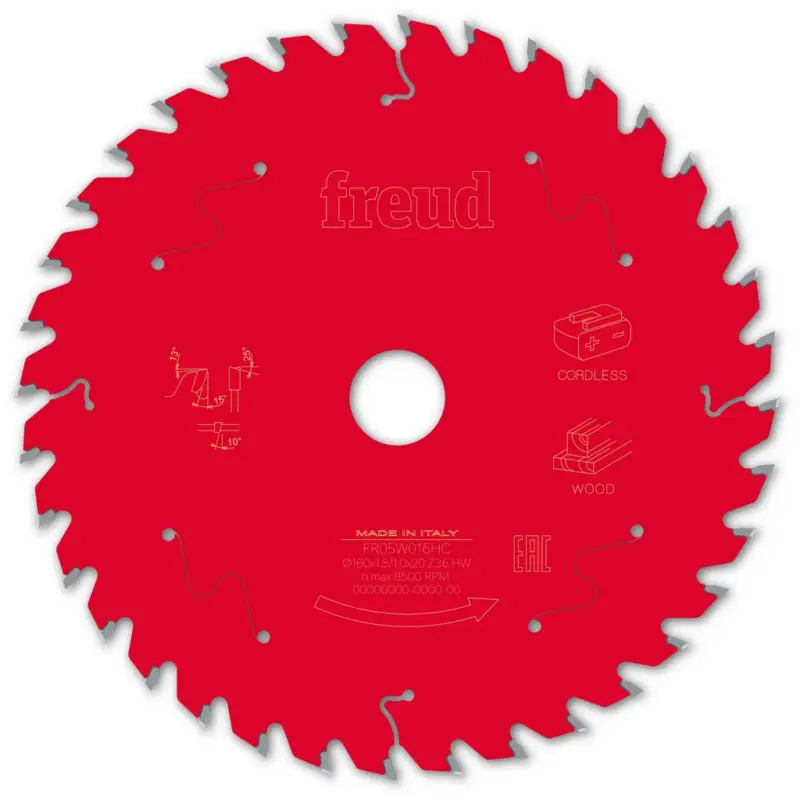 Must-Have Freud Kreissägeblatt FR05W016HC 160x20x1,5/1mm Z36 Tauchsäge Holz F03FS10049