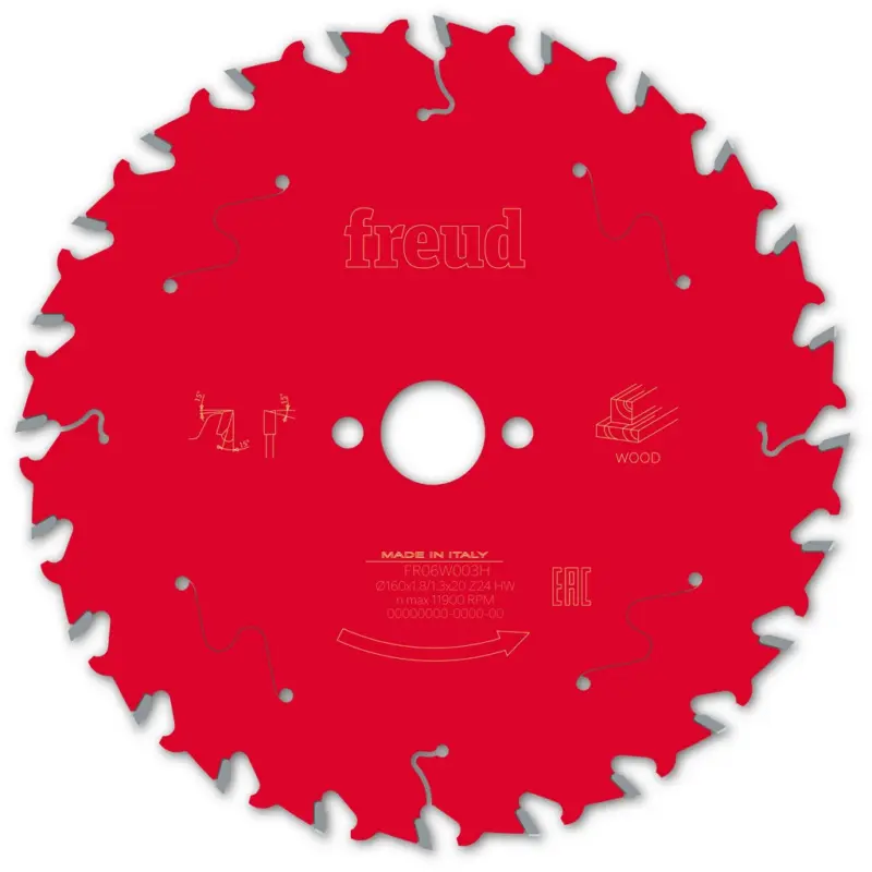 Aktuell Freud Kreissägeblatt FR06W003H 160x20x1,8/1,3mm Z24 Tauchsäge Holz F03FS09675