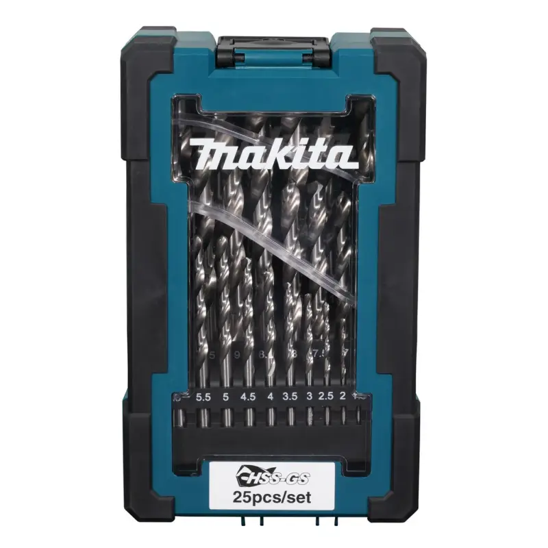 Schnäppchen Makita HSS-GS Metallbohrer Set 25-teilig Ø 1-13 mm im Kunststoffkoffer D-78368