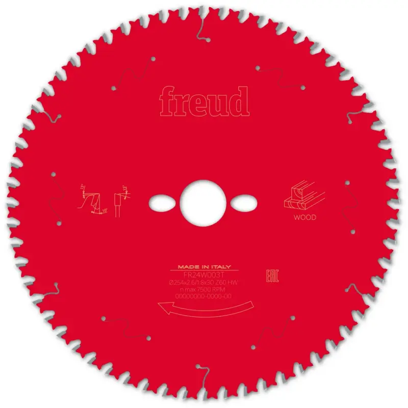 Begrenztes Angebot Freud Kreissägeblatt FR24W003T 254x30x2,8/1,6mm Z60 Tischkreissägen F03FS09780