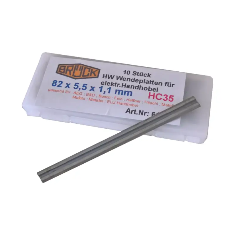 Bestseller Brück HM Wendeplatten HW 82 x 5,5 x 1,1 mm Z2 Hobelmesser Wendemesser 10 Stück