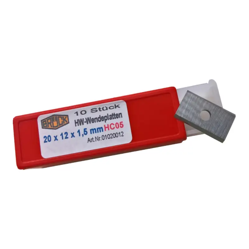 Direktkauf Brück HM Wendemesser Wendeplatten HW 20 x 12 x 1,5 Falzkopf Fügemesserkopf 10 St