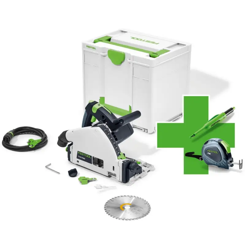 Festool Tauchsäge TS 55 FEBQ-Plus Fan Edition 577209 Maßband Pica Stift Limited Markenware