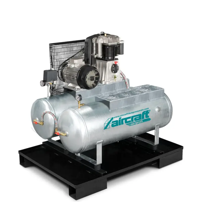 Stationärer Kolbenkompressor mit 2x 100 Liter-Druc 853/2x100/10 2023085 Preiswert