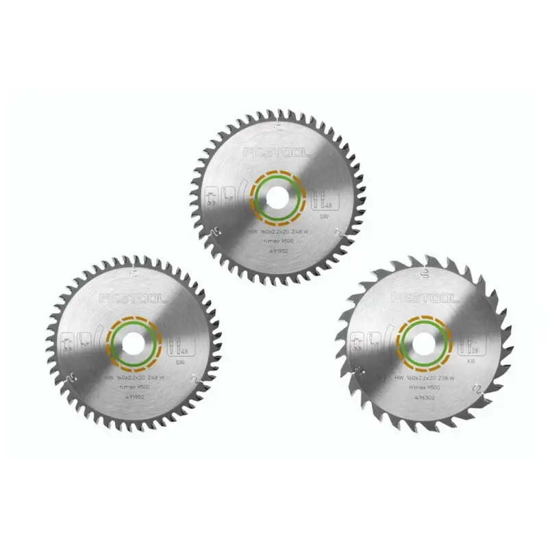 Festool Kreissägeblatt Set KSB-SORT/3 W 160x2,2 für TS55 TSC55 ATF55 AP55 578565 Schnäppchen