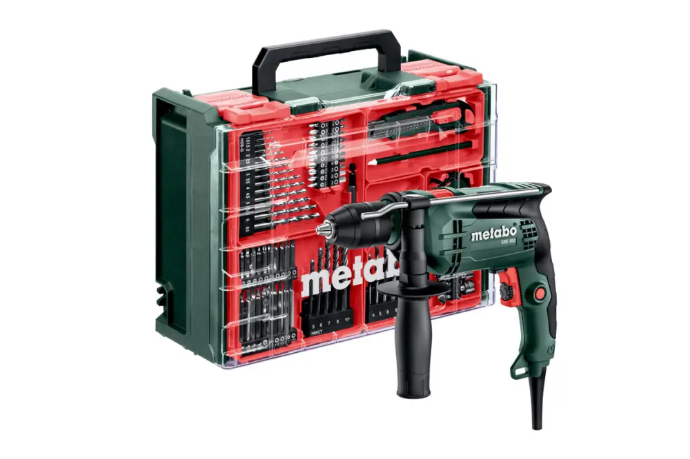 METABO Schlagbohrmaschine SBE 650 Set 600742710 Kunststoffkoffer Garantierte Lieferung