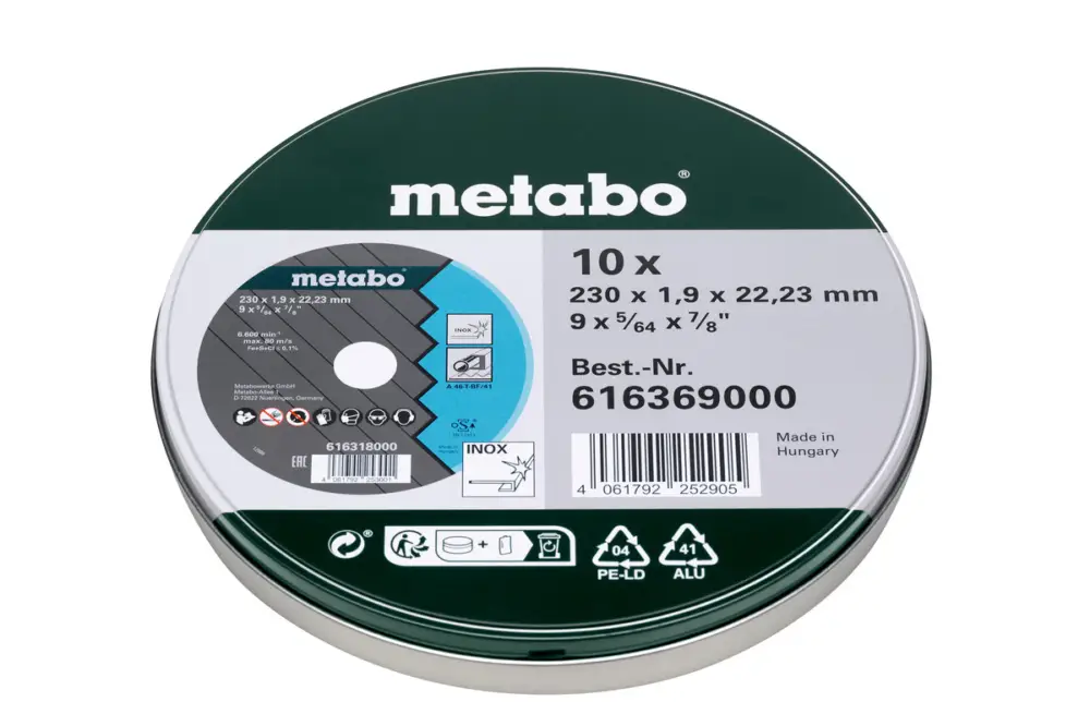 METABO 10 Trennscheiben - SP 230x1,9x22,23 Inox, TF 41 616369000 Expressversand