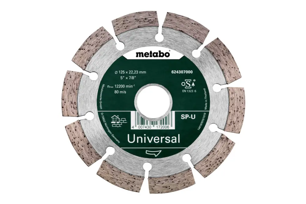 METABO Diamanttrennscheibe - SP - U, 125x22,23 mm / B 624296000 Neue Kollektion