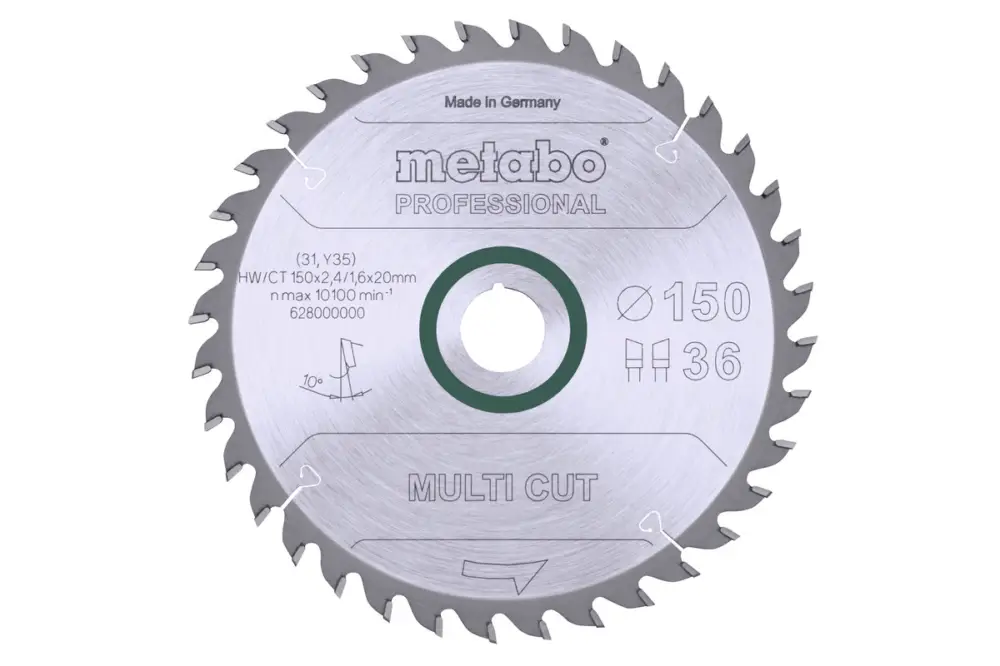 Wochenendangebot METABO Sägeblatt "multi cut - professional", 150x20, Z36 WZ 10° 628000000