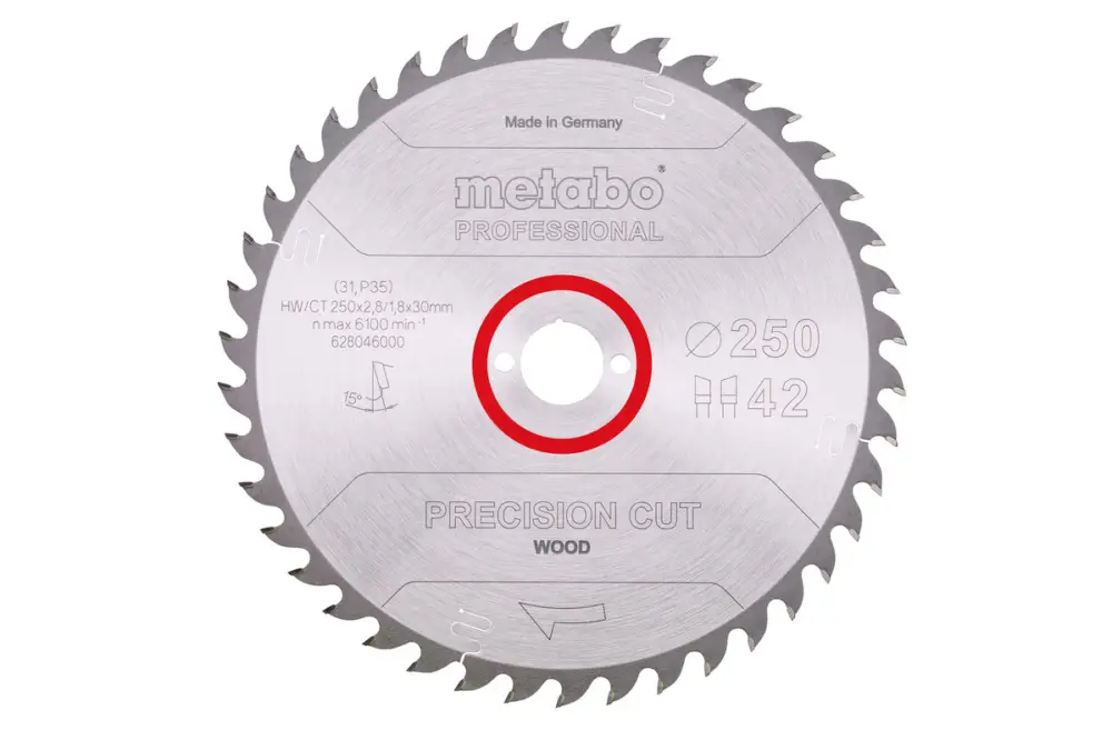 Bestpreis METABO Sägeblatt "precision cut wood - professional", 250x30, Z42 WZ 15° 628046000