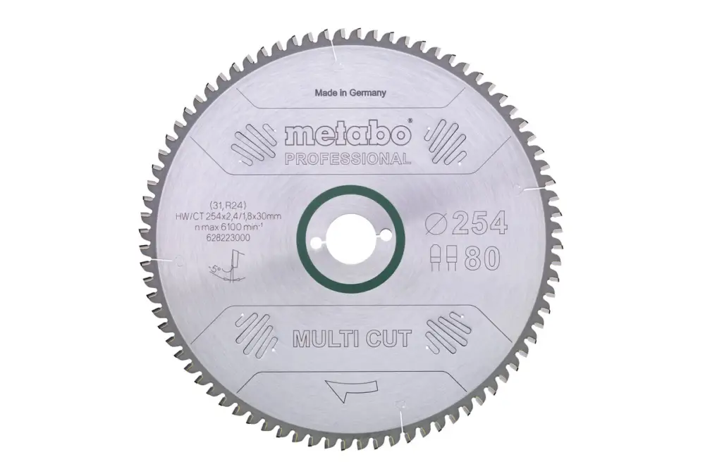 Preiswert METABO Sägeblatt "multi cut - professional", 254x30, Z80 FZ/TZ, 5°neg. 628223000