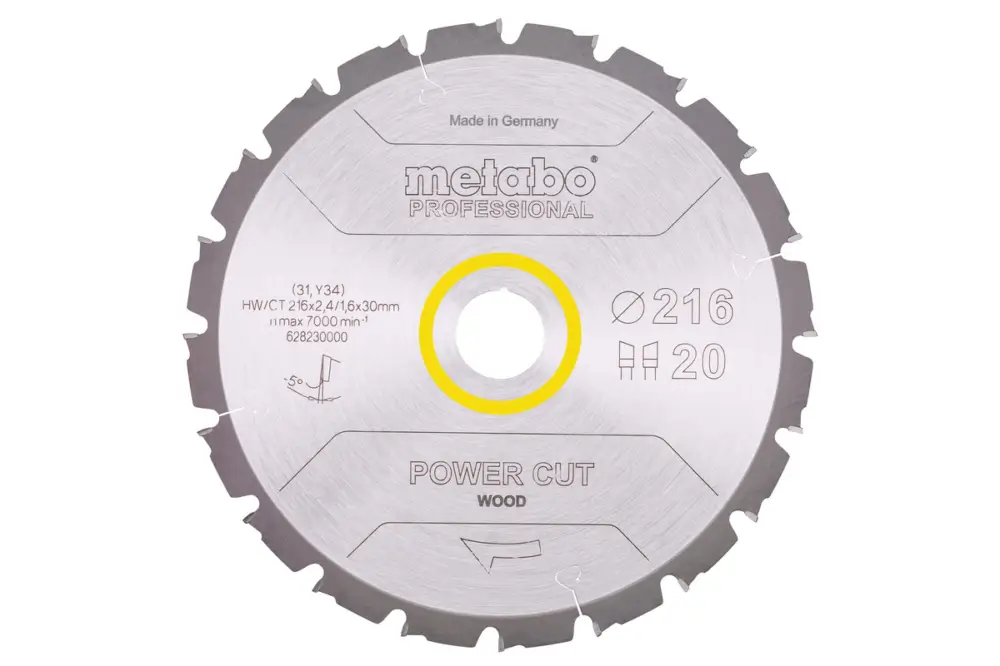 METABO Sägeblatt "power cut wood - professional", 216x30, Z20 WZ 5° neg. 628230000 Top-Preis