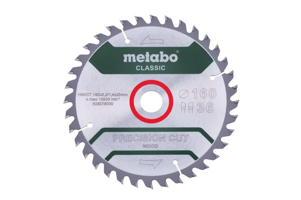 Preisreduziert METABO Sägeblatt "precision cut wood - classic", 160x20 Z36 WZ 10° 628278000