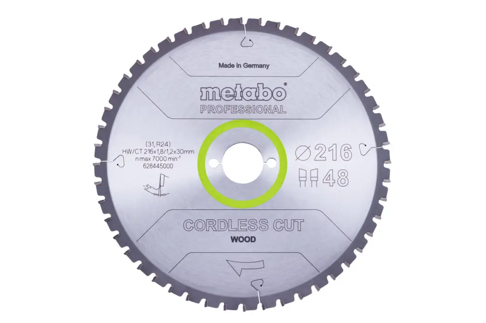 METABO Sägeblatt "cordless cut wood - professional", 216x30 Z48 WZ 5°neg 628445000 Günstig