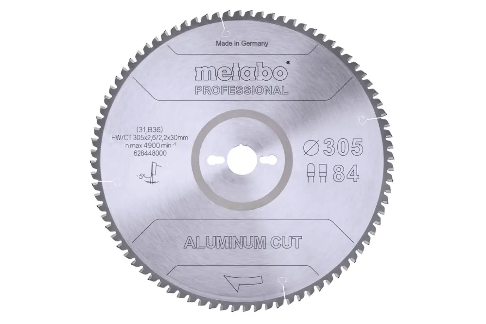 METABO Sägeblatt "aluminium cut - professional", 305x30 Z84 FZ/TZ 5°neg 628448000 Nur Für Kurze Zeit
