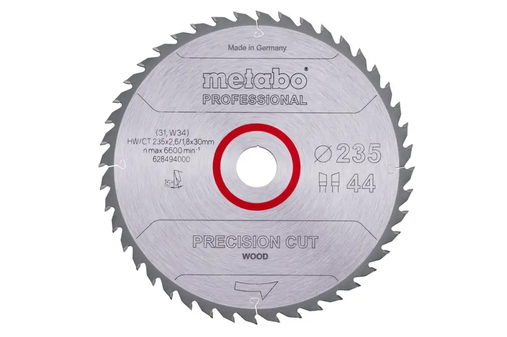 METABO Sägeblatt "precision cut wood - professional", 235x30, Z44 WZ 15° 628494000 Preis Gesenkt