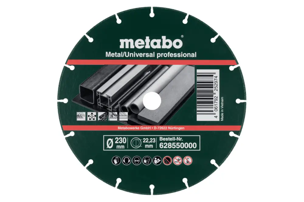 Solange Der Vorrat Reicht METABO Diamanttrennscheibe 230x1,6x22,23mm, "MUP", Metall/Universal "professional" 628550000