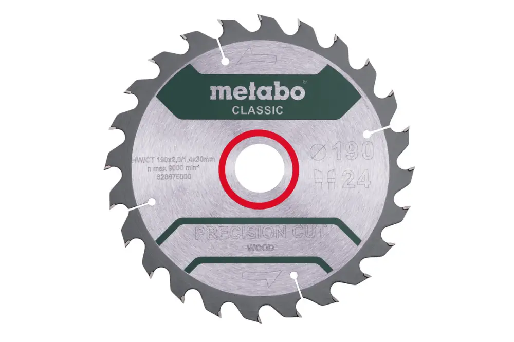 METABO Sägeblatt "precision cut wood - classic", 190x30 Z24 WZ 15° 628675000 Rabatt