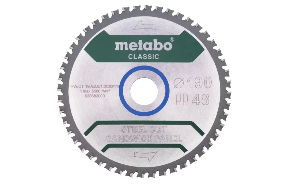 METABO Sägeblatt "steel cut/sandwich panel - classic", 190x30 Z48 FZ/FA 4° /B 628684000 Beliebt