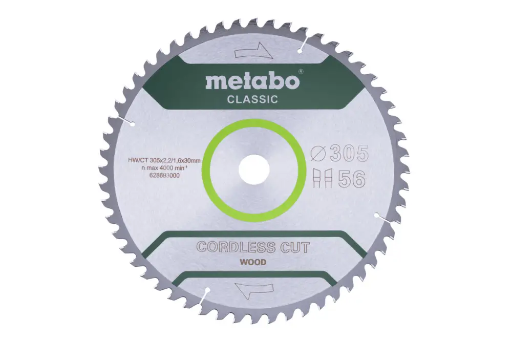 Wochenendangebot METABO Sägeblatt "cordless cut wood - classic", 305x30 Z56 WZ 5° /B 628694000