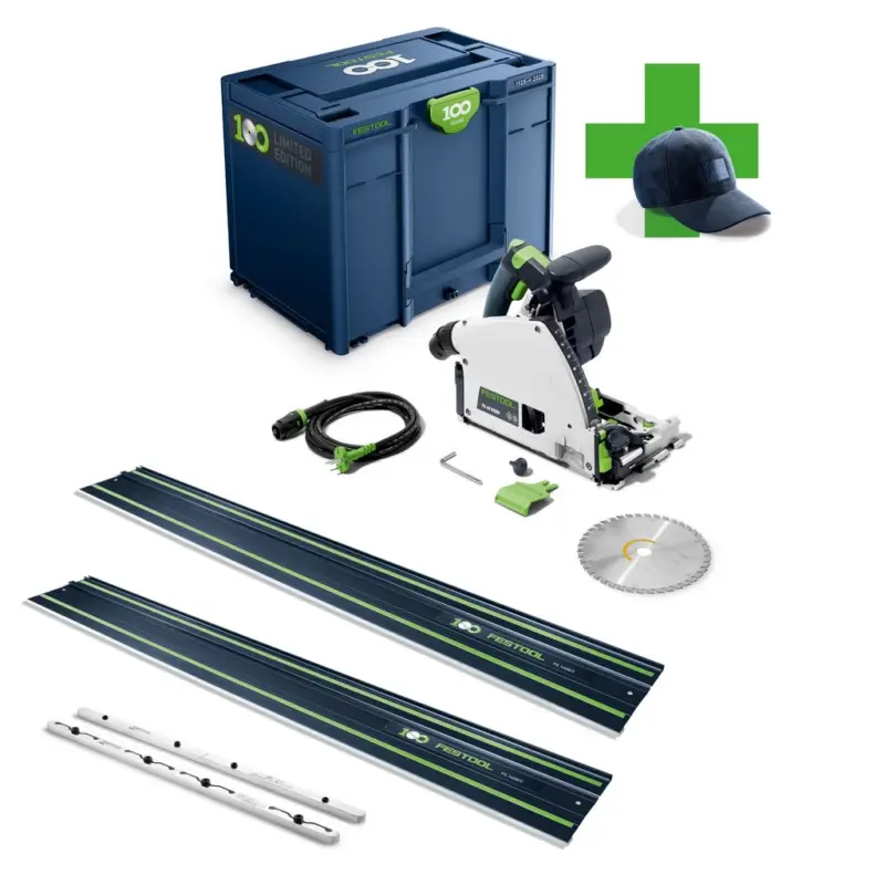 Festool Tauchsäge TS 60 KEBQ-Plus 100Y 578214 + 2x FS 1400/2 + Verbinder FSV/2 Mega-Angebot