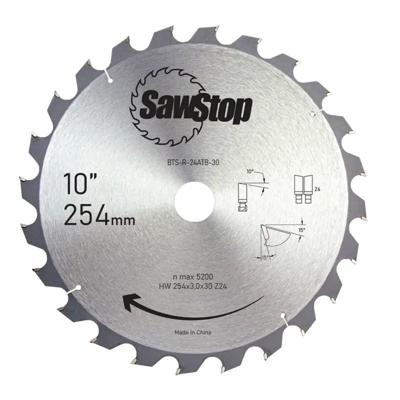 Solange Der Vorrat Reicht SawStop Sägeblatt STANDARD 254x3,0/2,0x30 WZ24 BTS-R-24ATB-30